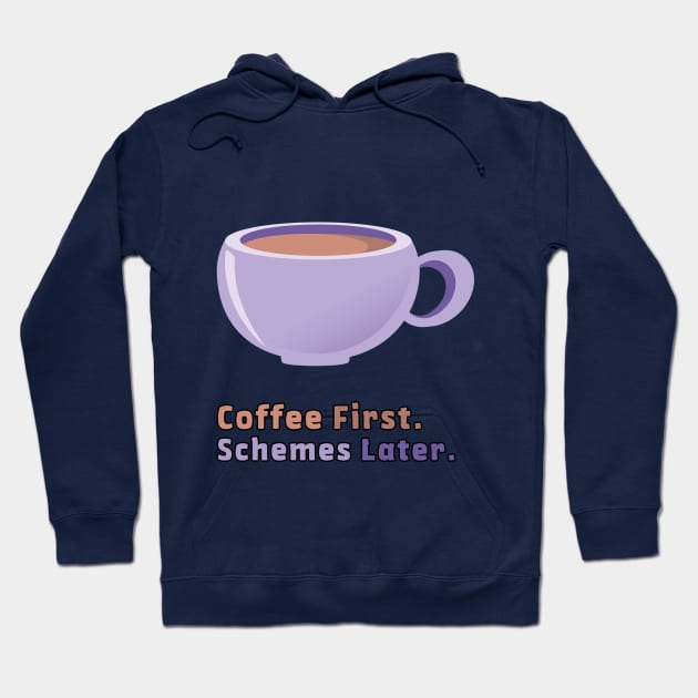 Coffee first. Schemes later. Hoodie by Mohammed ALRawi